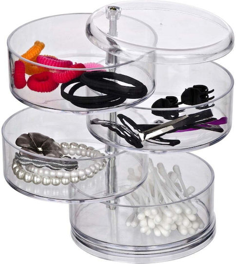 Wenko Wenko Kosmetikorganisationsständer mit Ebenen Transparent 17,5x11,5x11,5cm