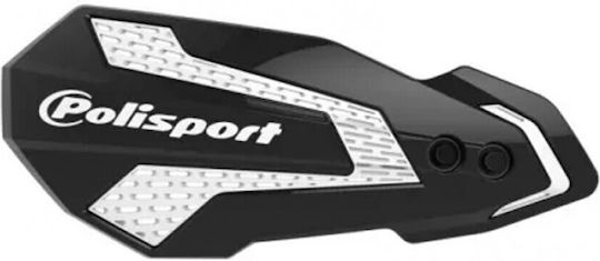 Polisport Motorcycle Protective Hand Guards in Black Colour