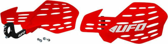 UFO Motorcycle Protective Hand Guards 625-00-897005 in Red Colour