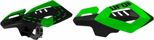 UFO Motorcycle Protective Hand Guards in Green Colour