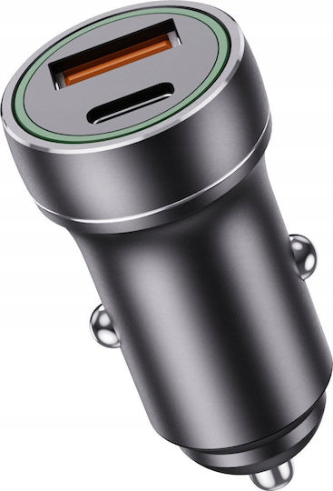 Jellico Jellico Auto-Ladegerät 20W Schnellladen mit Anschlüssen: 1xUSB-A 1xType-C inklusive Lightning Kabel Schwarz