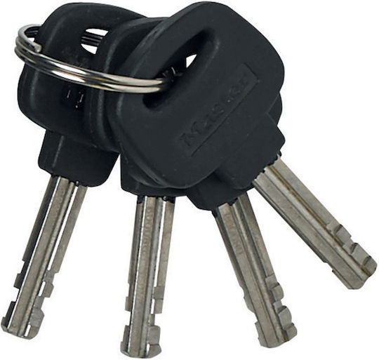 Master Lock Антикражбена верига за мотоциклет с катинар и дължина 200см. Черен Цвят