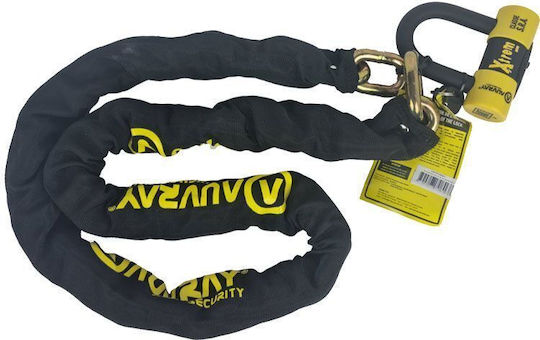 Auvray Chaine Xtrem L170 Αντικλεπτική Αλυσίδα Μοτοσυκλέτας με Κλειδαριά και Μήκος 170εκ. Μαύρο Χρώμα