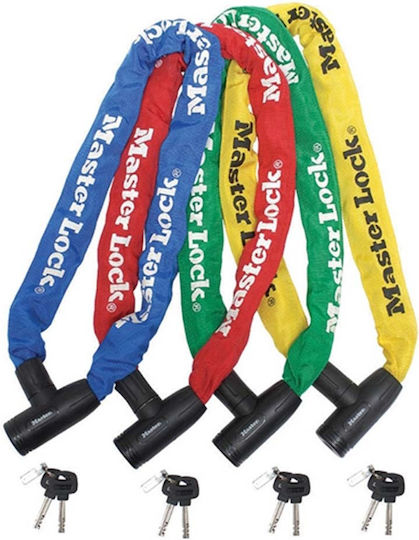 Master Lock 90cm Motorcycle Anti-Theft Chain with Lock in Yellow -02