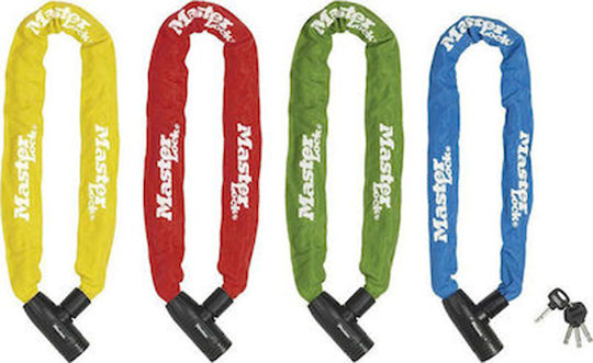 Master Lock 90cm Motorcycle Anti-Theft Chain with Lock in Yellow -02