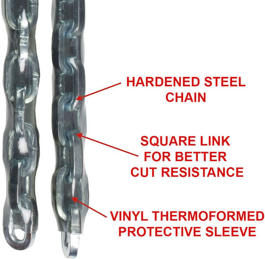 Master Lock 200cm Motorcycle Anti-Theft Chain in Silver
