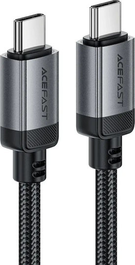 Acefast Braided USB 2.0 Cable USB-C male - USB-C 60W Μαύρο 1.2m C20-03