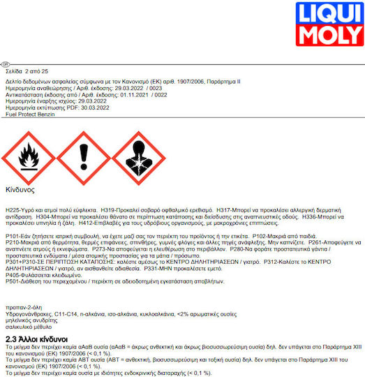 Liqui Moly Fuel Protect Πρόσθετο Βελτιωτικό Καυσίμου Αυτοκινήτου 300ml