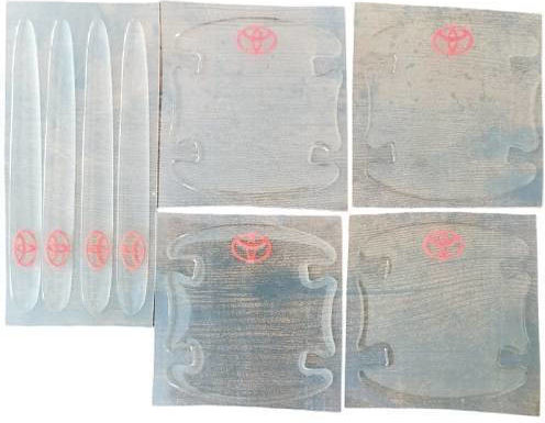 Protections for Car Doors 8.5cm x 8.5cm 8pcs Transparent
