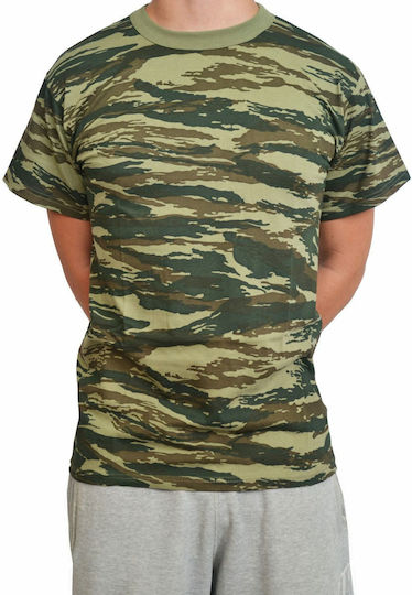 Onurel Κοντομάνικο T-shirt Παραλλαγής Ελληνικού Στρατού % Βαμβακερό σε Χακί Χρώμα
