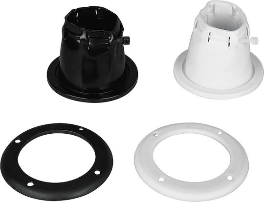 Lalizas Nozzle Bulb Adjustable Inflatable Valve with Screw Flange 105mm Black