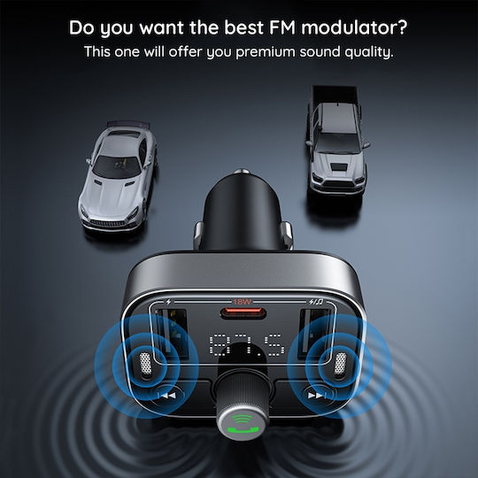 Baseus FM Transmitter Autovehicul cu Bluetooth