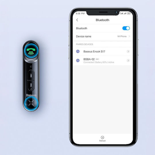 Baseus FM Transmitter Αυτοκινήτου με AUX / Bluetooth
