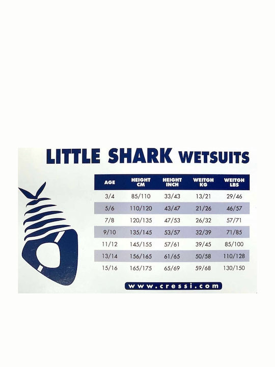 CressiSub Little Shark Kids Wetsuit for Diving with Zip Black / Pink 2mm