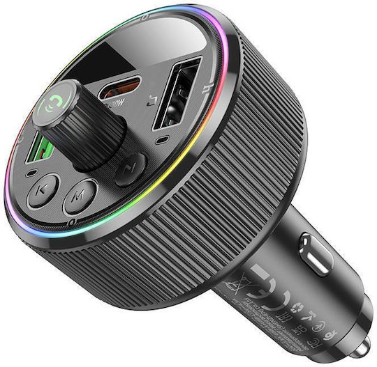 Hoco FM Transmitter Αυτοκινήτου E82 με Bluetooth / USB