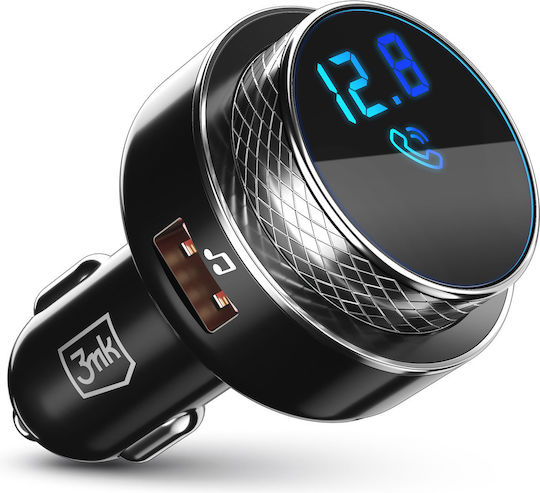 3MK FM Transmitter Αυτοκινήτου HyperCar Chager Transmiter με USB / Bluetooth