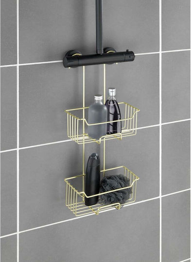 Wenko Metallisches Badezimmerregal 25x14x55cm Grau