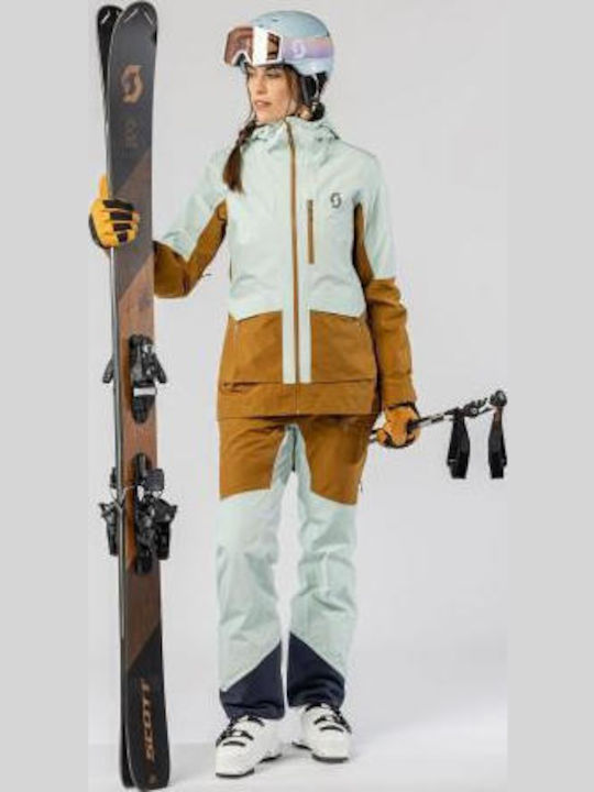 Scott 411125SCT_GRN_BRN Frauen Jacke aus Gore-Tex für Ski & Snowboard Grün