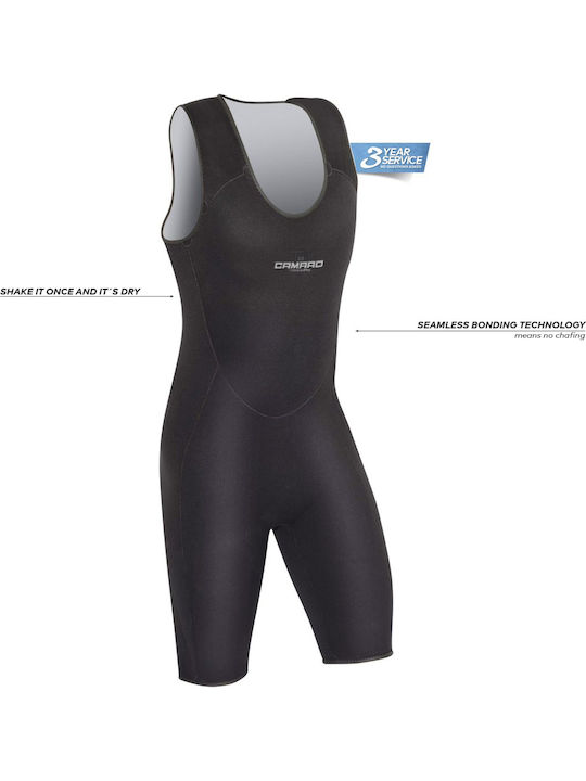 Camaro-Watersports Titanium Neoprenanzug Für Speerfischen Rasiert Schwarz 2mm