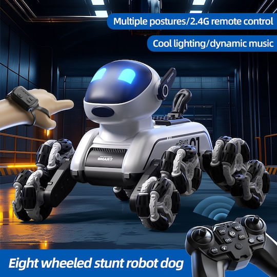 Ferngesteuerter Roboterhund mit Fernbedienung Grau