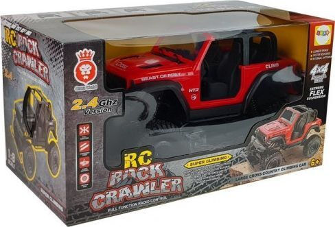 Lean Toys Terrain Remote Controlled Car Crawler 4WD Red