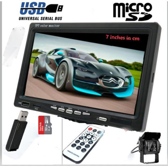 7-inch Rearview Camera Screen for Car Dashboard