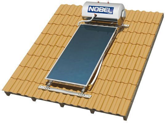 Nobel Classic Ηλιακός Θερμοσίφωνας 120lt Glass Διπλής Ενέργειας 2τ.μ. Κεραμοσκεπής Επιλεκτικός