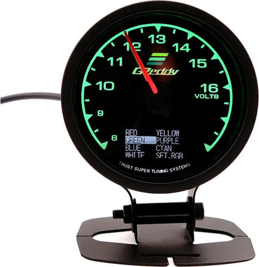Greddy Ψηφιακό Βολτόμετρο Αυτοκινήτου 62mm (2.5") Τύπου Greddy