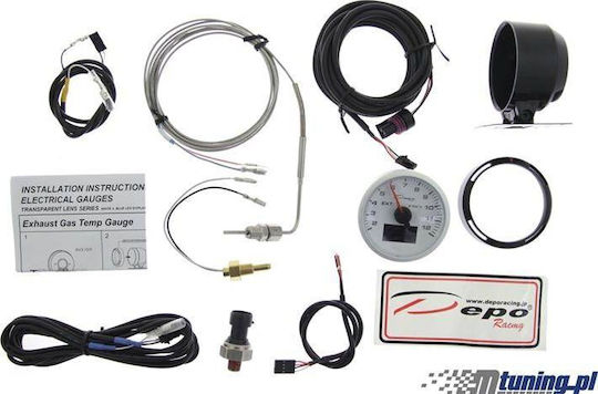 Car Clock, Voltmeter, Oil Pressure and Oil Temperature Analog Instrument 60mm