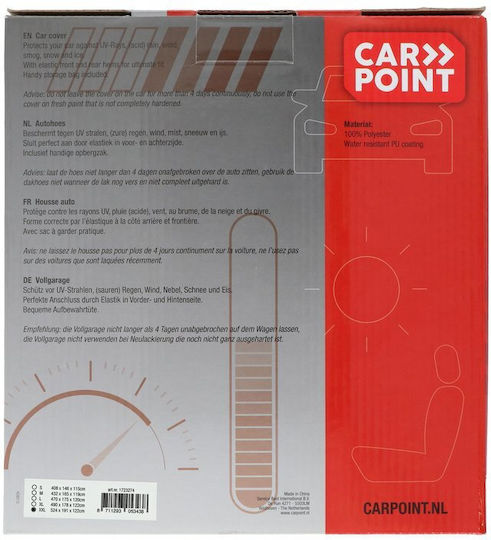 Carpoint Covers for Car with Carrying Bag 523x190x122cm Waterproof XXLarge Secured with Elastic