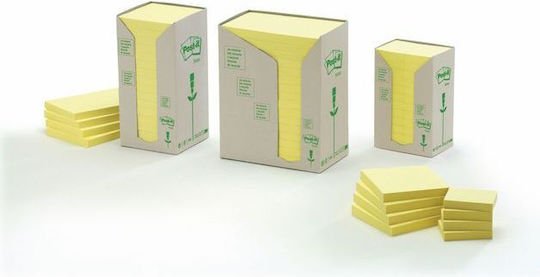 Post-it Notizzettel im Würfel 100 Blätter Gelb 3.8x5.1Stück Set 24Stück