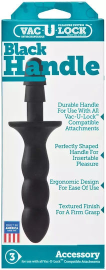 Vac U Lock Black Handle Анално дилдо Черен 21.3см