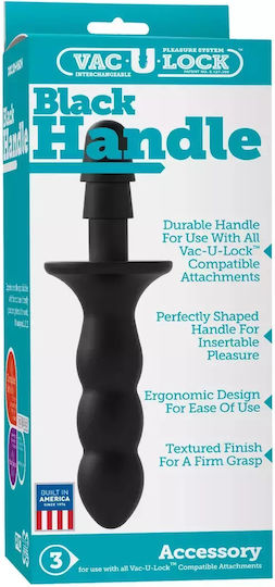 Vac U Lock Black Handle Анално дилдо Черен 21.3см