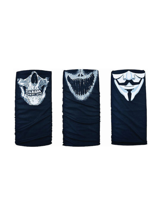Oxford Comfy Masks Шал за Врат за Мотоциклетист от Полиестер Черен Цвят