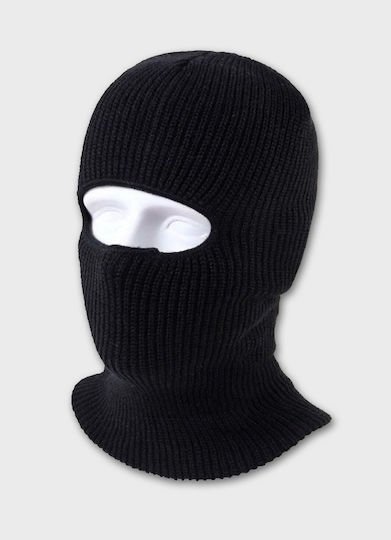 Full Face Beanie Knitted in Black color