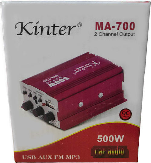 Kinter MA-700 Кола Усилвател с Дистанционно USB MP3 Радио 2 Канала