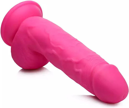 XR Dildo με Όρχεις και Βεντούζα Ροζ 21cm