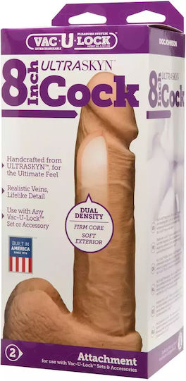 Vac U Lock Ultraskyn Cock Ρεαλιστικό Dildo με Όρχεις Flesh 20cm