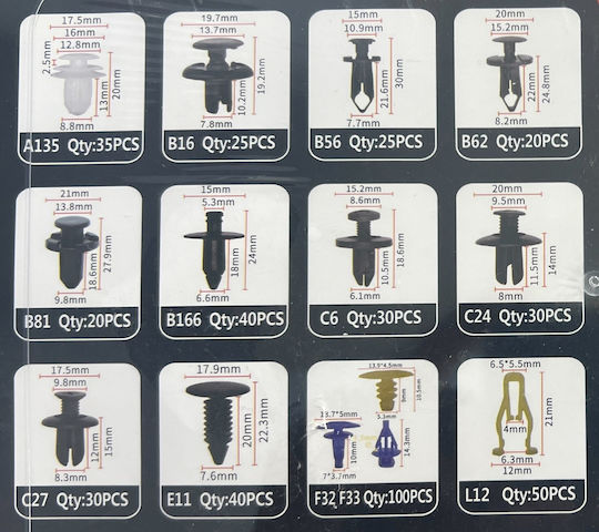 Raistar Car Plastic Clips 545pcs