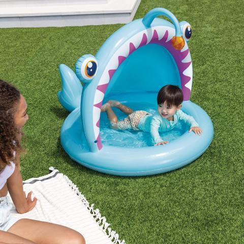 Intex Children's PVC Inflatable Swimming Pool 45lt 127x86x102cm Light Blue