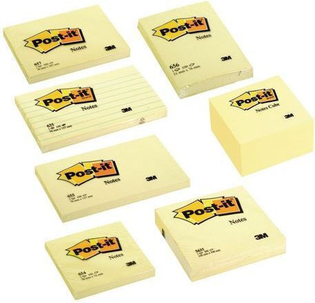 Post-it Самозалепващи Листчета За Бележки в Куб 450 Листа Жълти 7.6x7.6бр
