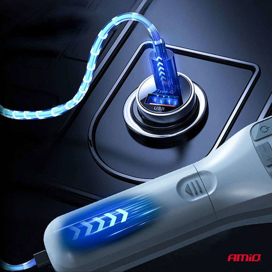 AMiO Τρόμπα Αυτοκινήτου 150PSI Επαναφορτιζόμενη με Μπαταρία 12V