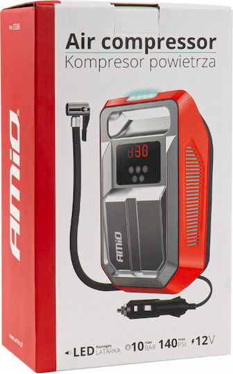 AMiO Τρόμπα Αυτοκινήτου 140PSI με Καλώδιο Αναπτήρα 12V