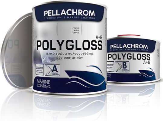 Pellachrom Polygloss A+B Marine Bootsfarbe 0.75Es Braun