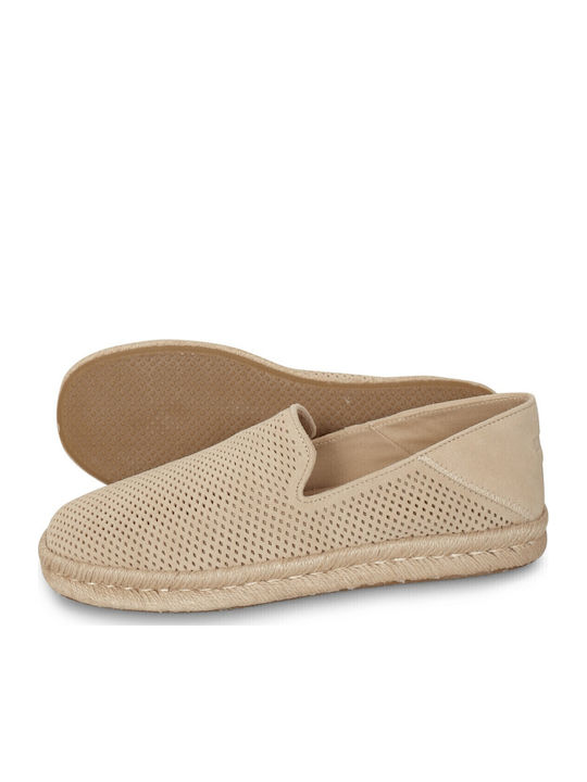 Santiago Perforated Suede Espadrille Men's Slip-Ons Beige