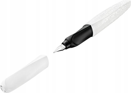Pelikan Writing Pen Medium 0.8mm White made of Steel with Blue Ink and with 1 Replacement Nibs