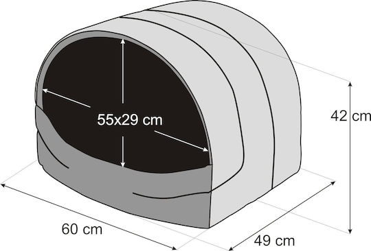 Hobbydog Nest Pisici Gri 60cmx49cm