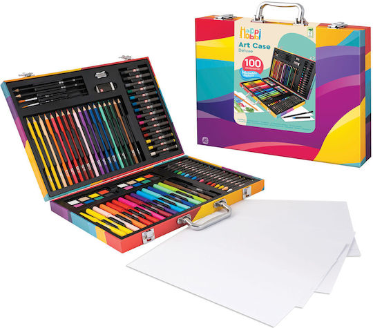 AS Deluxe Rainbow Painting Set in Case With 100 Accessories 24x22.5cm