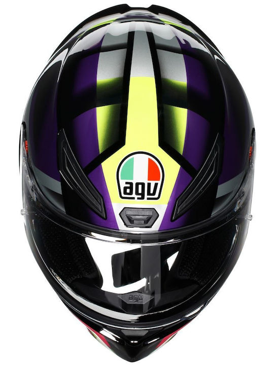 AGV K1 S Fastlap Black/Purple/Pink Κράνος Μηχανής Full Face ECE 22.06 1500gr
