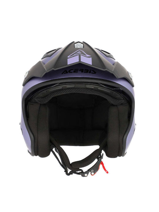 Acerbis Aria Metallic Purple Κράνος Μηχανής Jet ECE 22.06 1200gr με Sunvisor